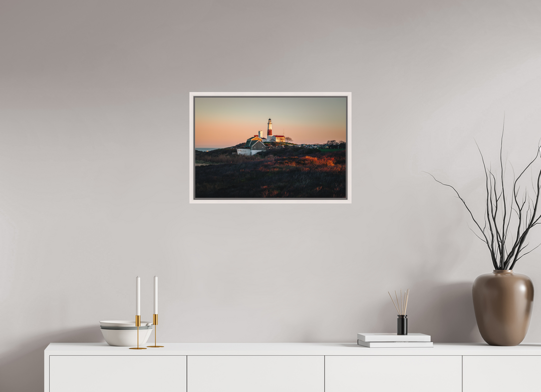 Acrylic With Maple White Frame, 24 x 16″ A Coat Of Orange