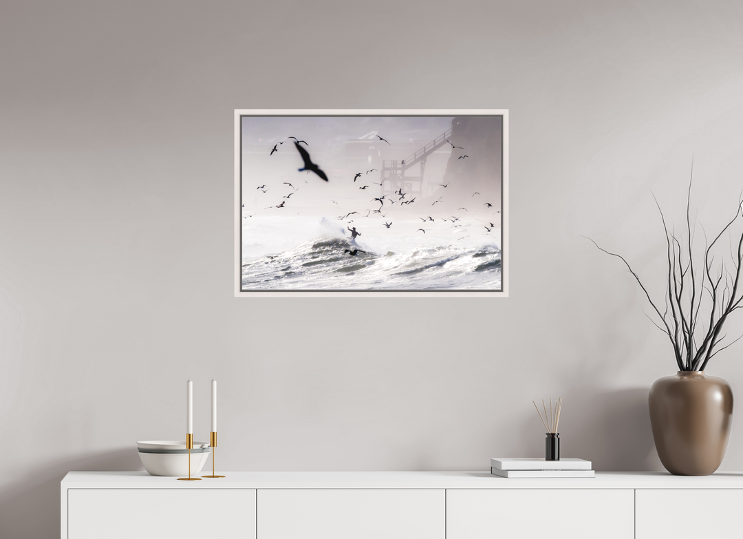 30 x 20″, Acrylic With Maple White Frame Birds Eye View