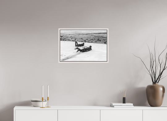 24 x 16″, Acrylic With Maple White Frame Snow Slides