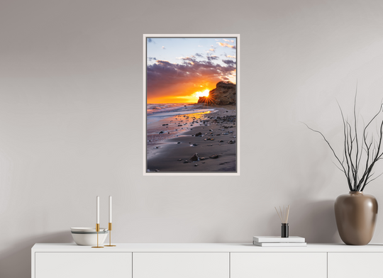 20 x 30″, Acrylic With Maple White Frame Sun Star