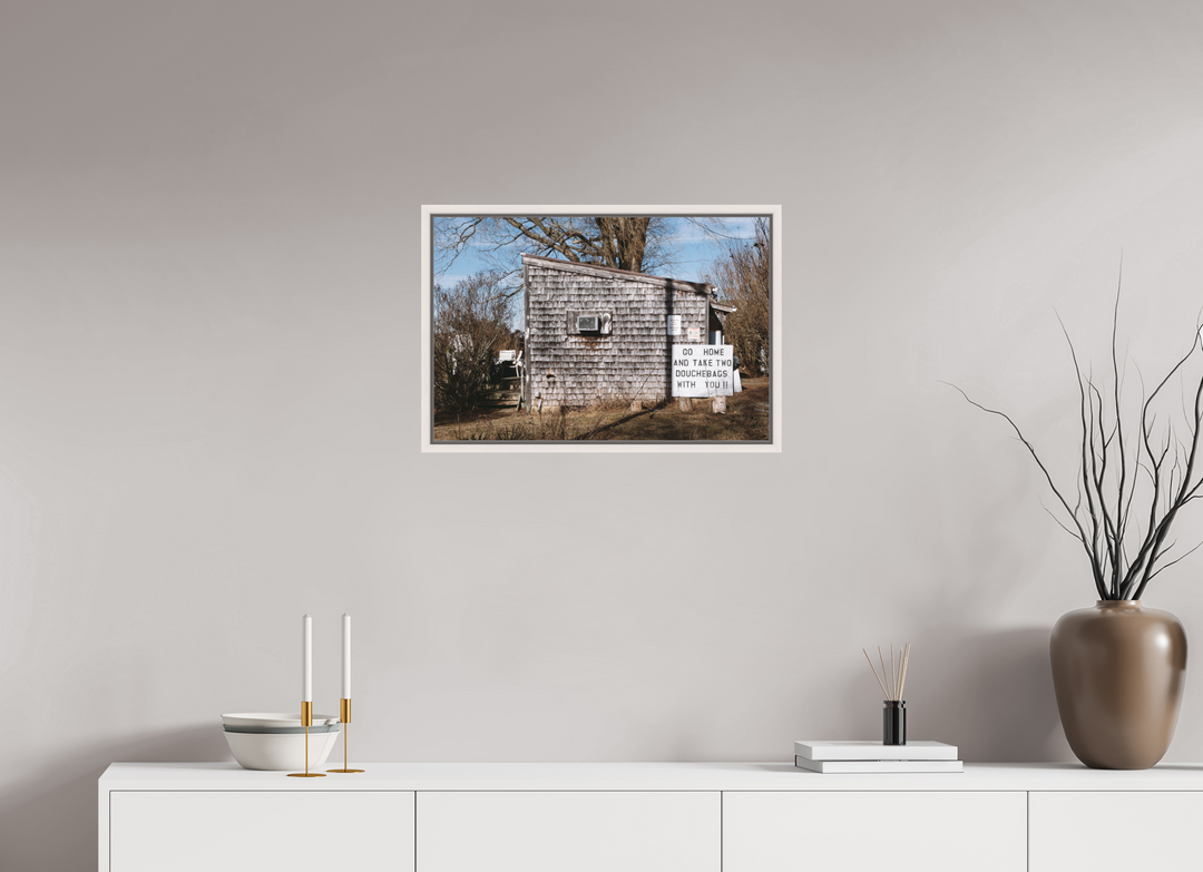24 x 16″, Acrylic With Maple White Frame Its A Sign