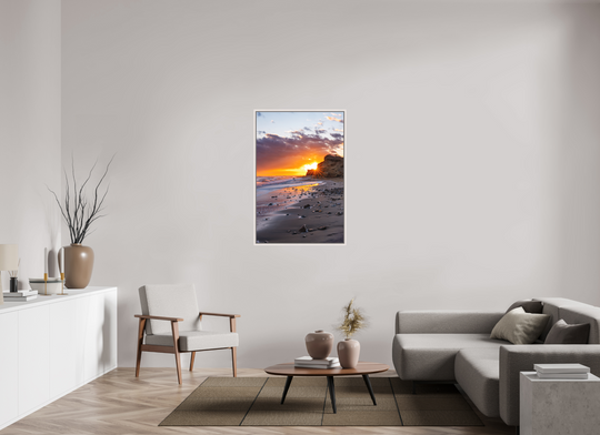 30 x 45″, Acrylic With Maple White Frame Sun Star