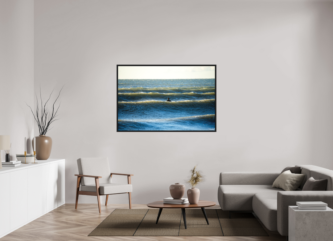 Print with Black Frame, 60 x 40″ Between The Lines