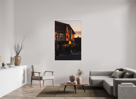 40 x 60″, Acrylic With Maple White Frame Shagwong Light