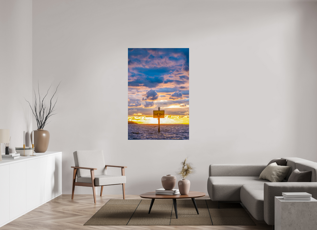 40 x 60″, Fuji Pearl Print The End (Vertical)