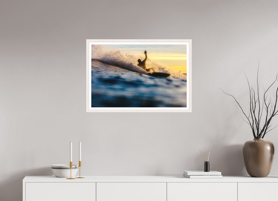 Print with White Frame, 30 x 20″ Phantom Surf