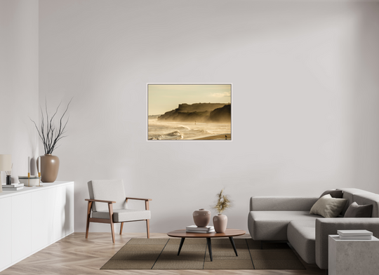 45 x 30″, Acrylic With Maple White Frame Ditch at Dusk