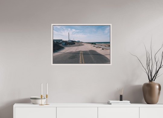 30 x 20″, Acrylic With Maple White Frame Soundview
