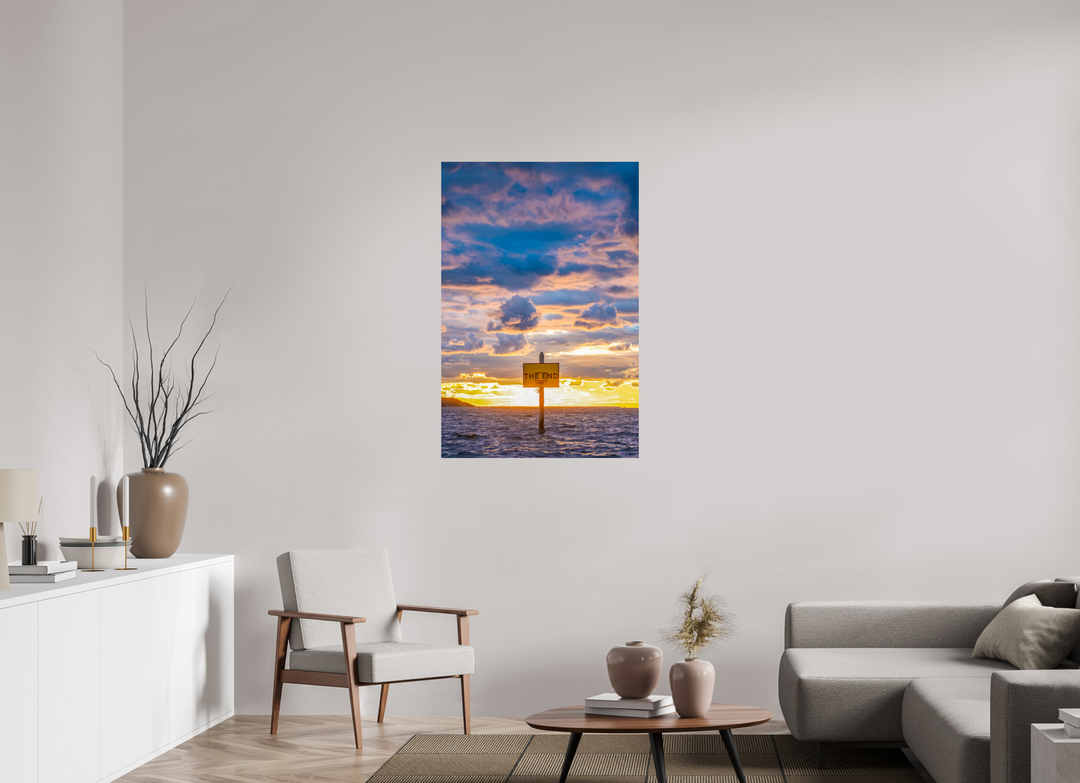 30 x 45″, HD Metal Print The End (Vertical)