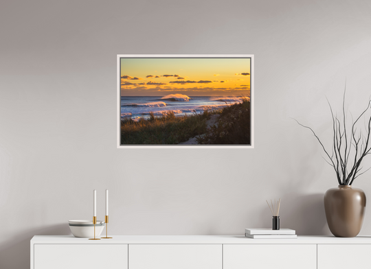 30 x 20″, Acrylic With Maple White Frame Out East