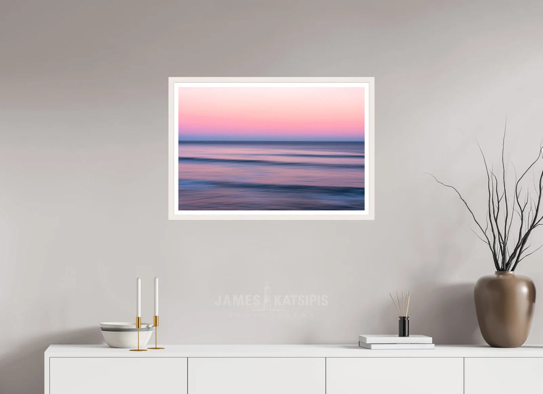 30 x 20″, Print with White Frame After Burn