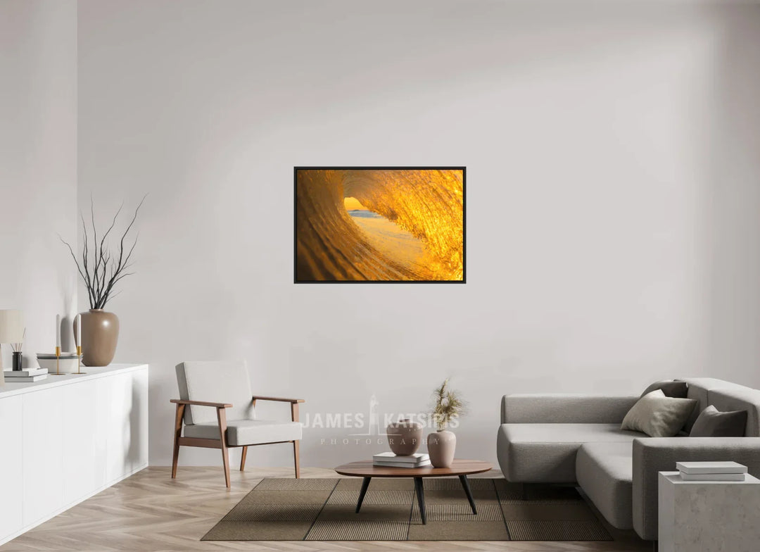 45 x 30″, Print with Black Frame Amber Waves