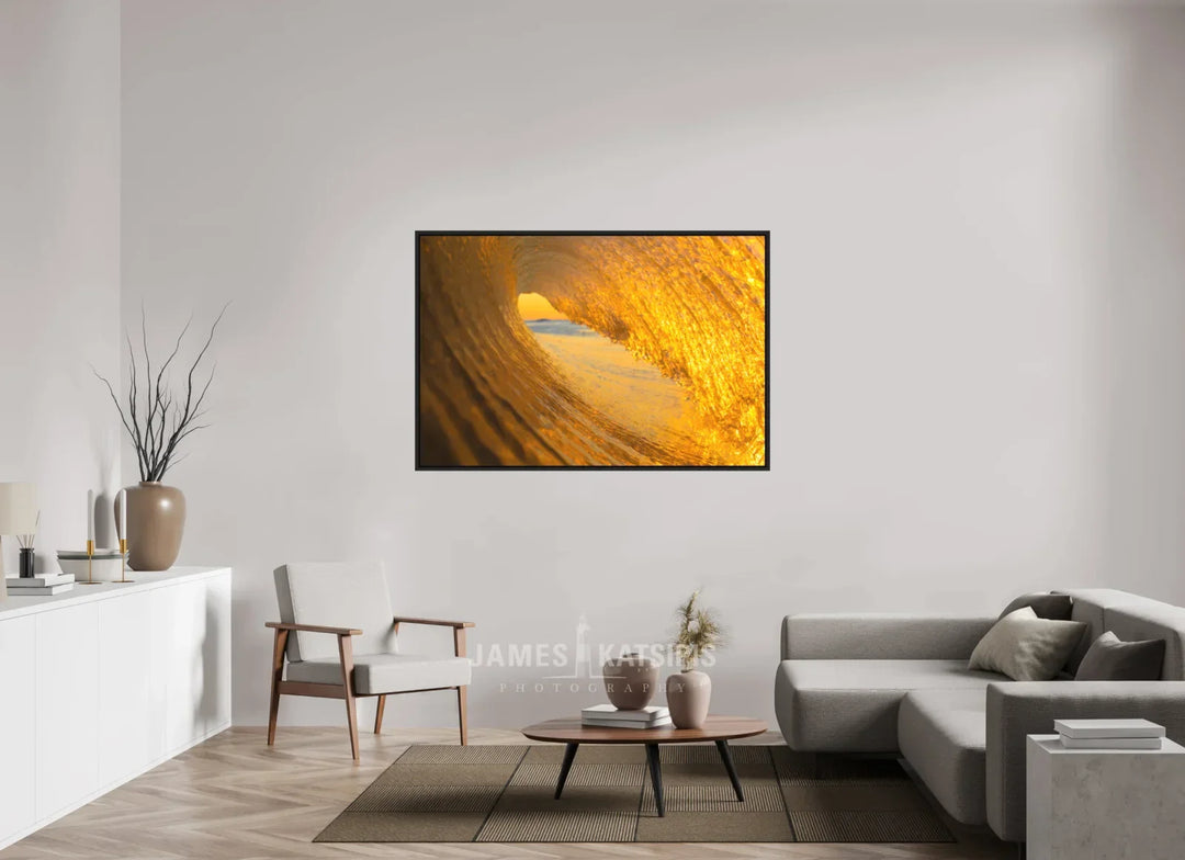60 x 40″, Print with Black Frame Amber Waves