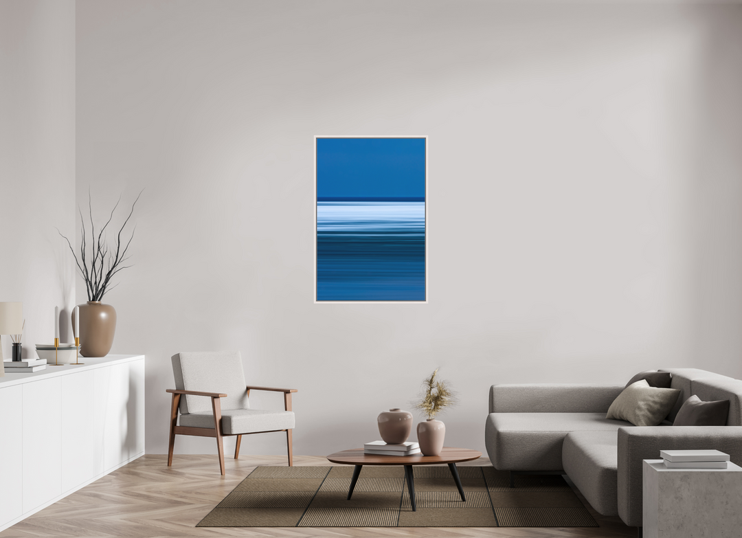 30 x 45″, Acrylic With Maple White Frame Snow Floe