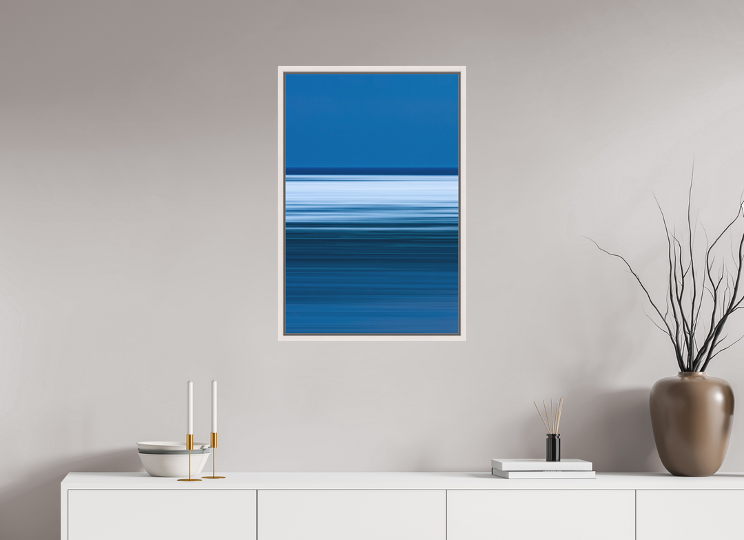 20 x 30″, Acrylic With Maple White Frame Snow Floe