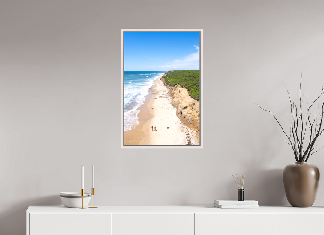 Acrylic With Maple White Frame, 20 x 30″ Beach Walks