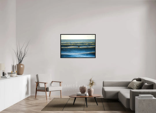 Print with Black Frame, 45 x 30″ Between The Lines