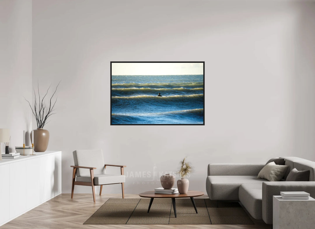 Print with Black Frame, 60 x 40″ Between The Lines