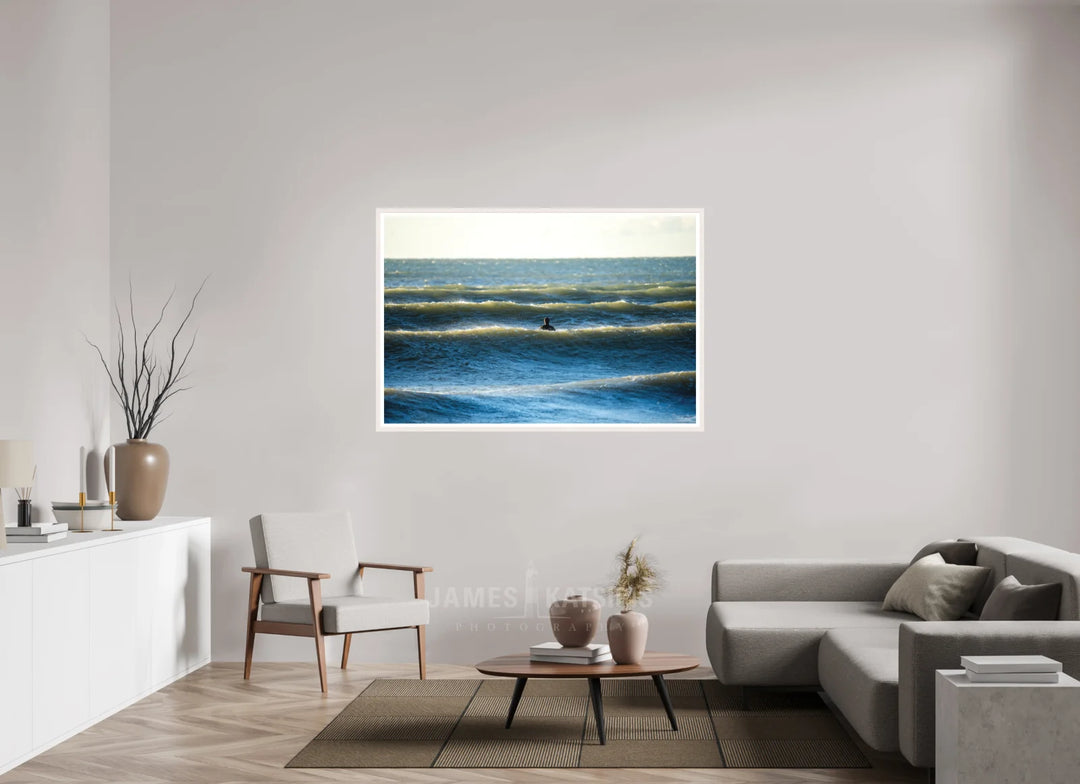 Print with White Frame, 60 x 40″ Between The Lines
