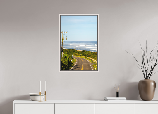 20 x 30″, Acrylic With Maple White Frame Into Montauk