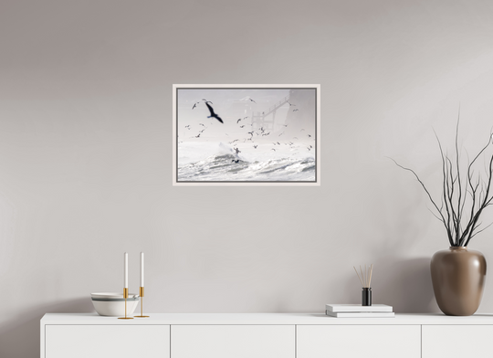 24 x 16″, Acrylic With Maple White Frame Birds Eye View