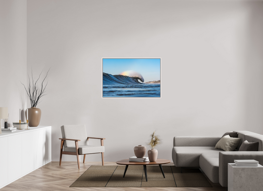 45 x 30″, Acrylic With Maple White Frame Roy G Biv