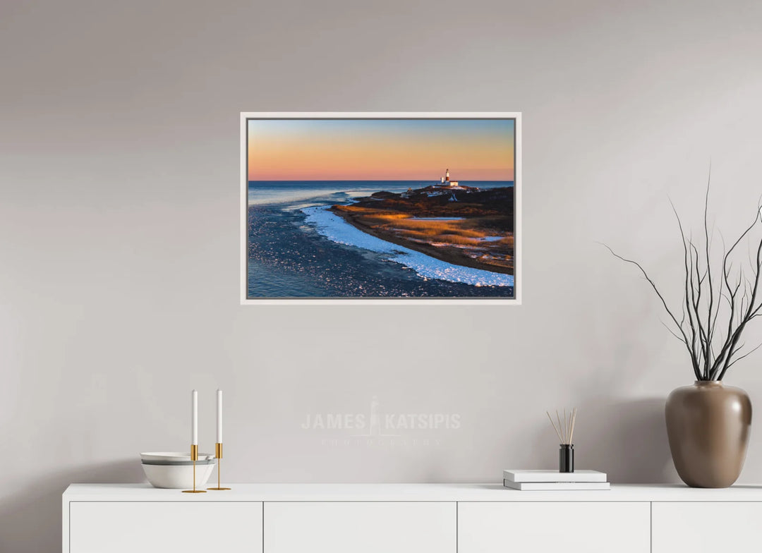 30 x 20″, Acrylic With Maple White Frame Colors Of Winter