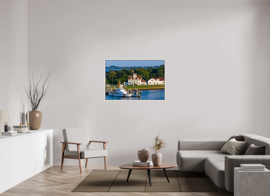45 x 30″, HD Metal White Frame Coast Guard Station