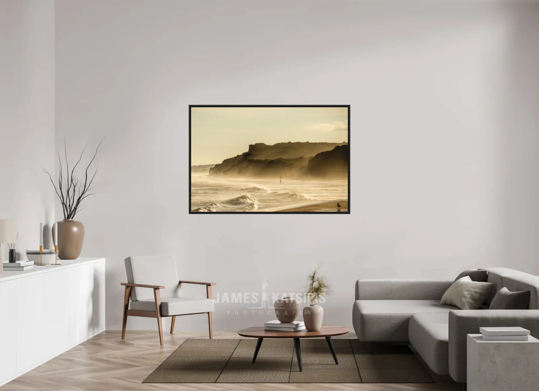 60 x 40″, Print with Black Frame Ditch at Dusk