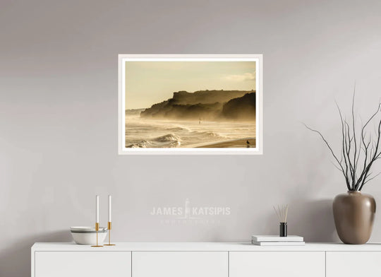 30 x 20″, Print with White Frame Ditch at Dusk