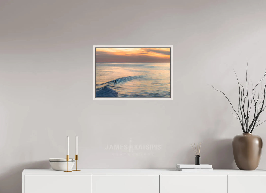 Acrylic With Maple White Frame, 24 x 16″ Ditch Plains Last Light