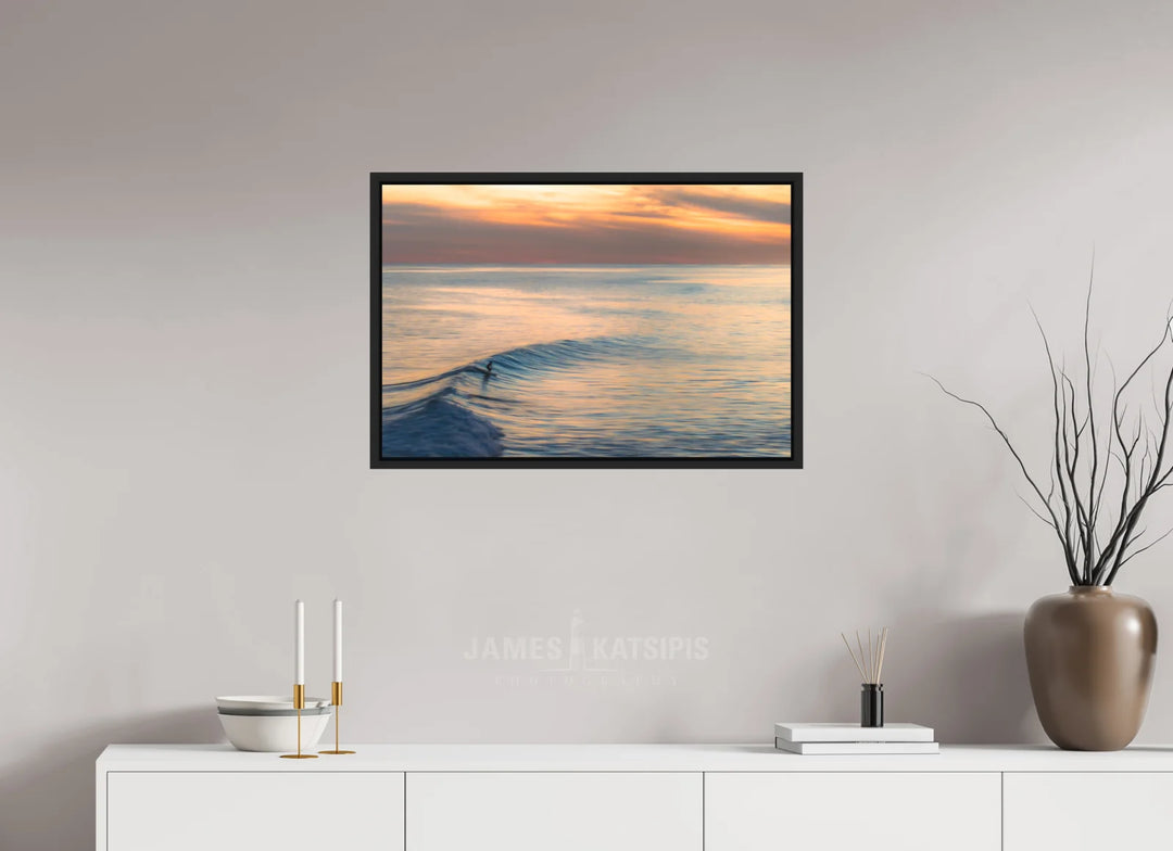 Print with Black Frame, 30 x 20″ Ditch Plains Last Light