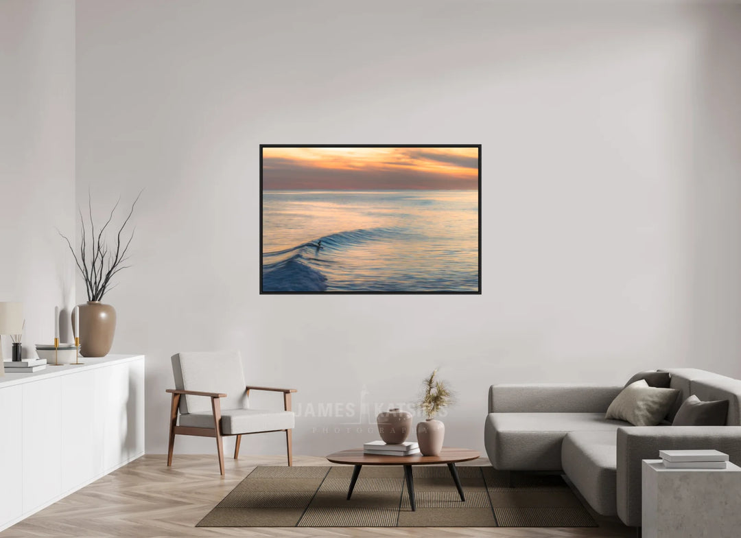 Print with Black Frame, 60 x 40″ Ditch Plains Last Light