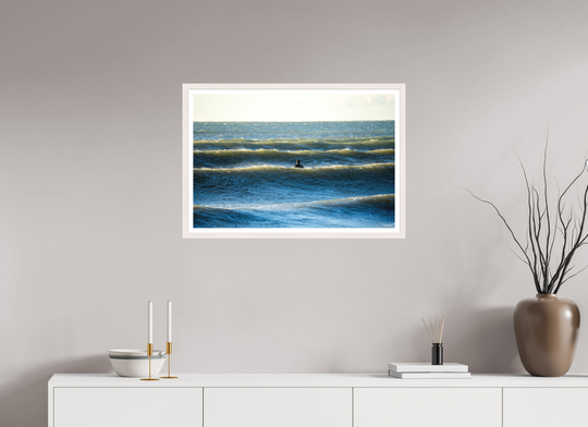 Print with White Frame, 30 x 20″ Between The Lines