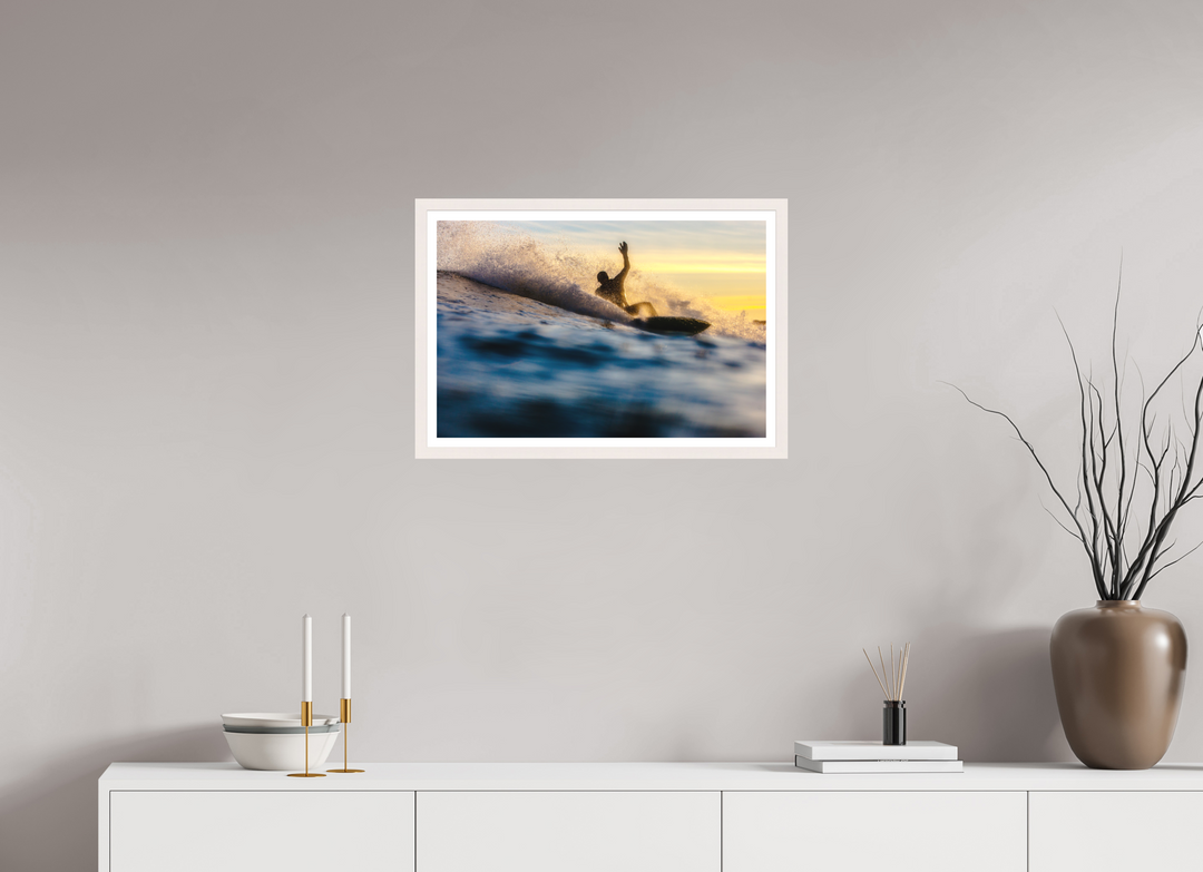 Print with White Frame, 24 x 16″ Phantom Surf
