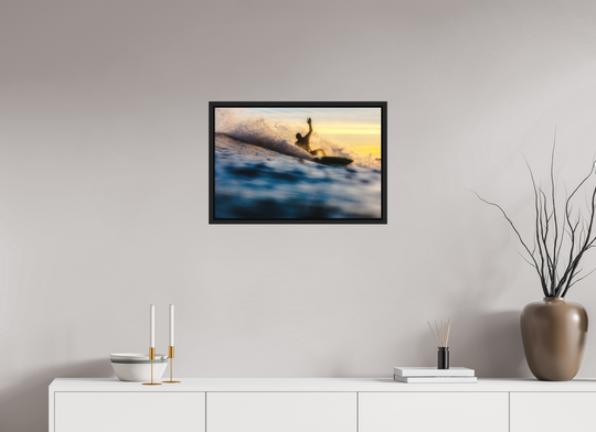 Print with Black Frame, 24 x 16″ Phantom Surf