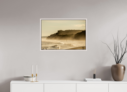30 x 20″, HD Metal White Frame Ditch at Dusk