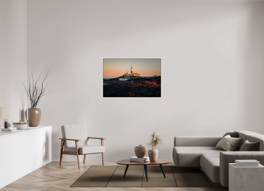45 x 30″, HD Metal with Maple White Frame A Coat Of Orange