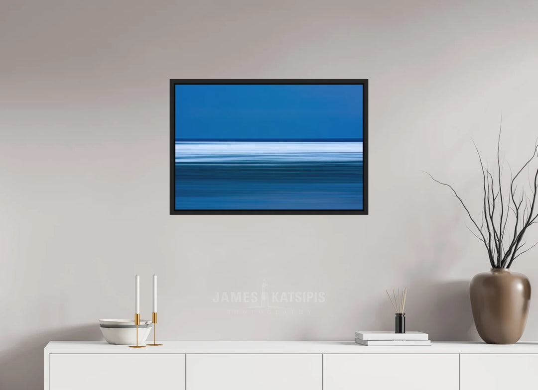 30 x 20″, Print with Black Frame Ice Floe Blurz