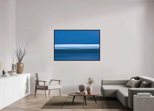 60 x 40″, Print with Black Frame Ice Floe Blurz