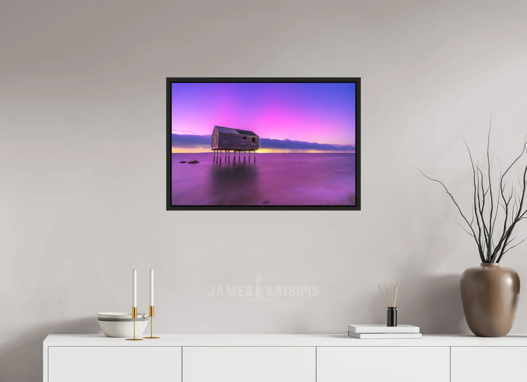 30 x 20″, Print with Black Frame Lazy Lights