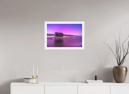24 x 16″, Print with White Frame Lazy Lights