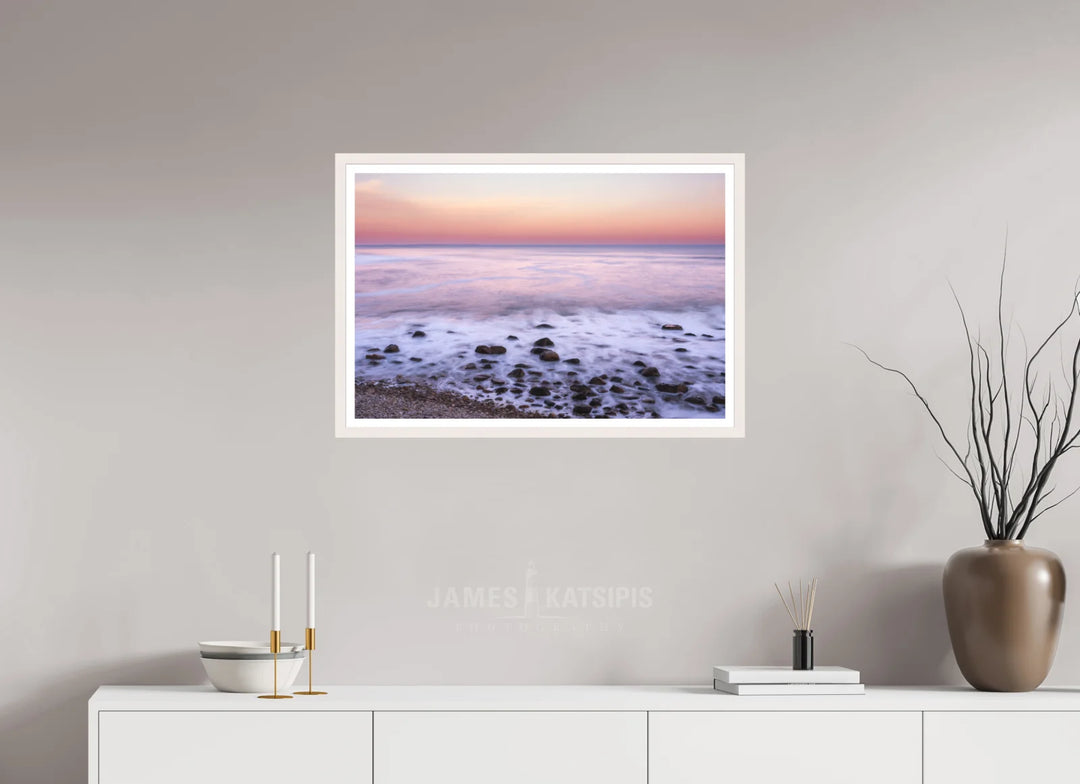 30 x 20″, Print with White Frame Life On The End
