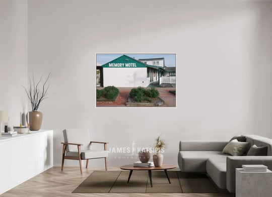 60 x 40″, Acrylic With Maple White Frame Memory Motel Summer