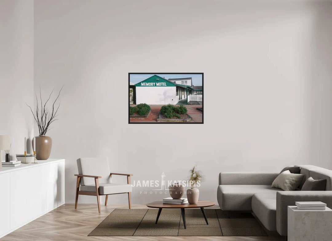 45 x 30″, Print with Black Frame Memory Motel Summer