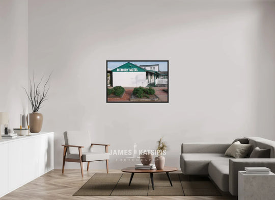 45 x 30″, Print with Black Frame Memory Motel Summer