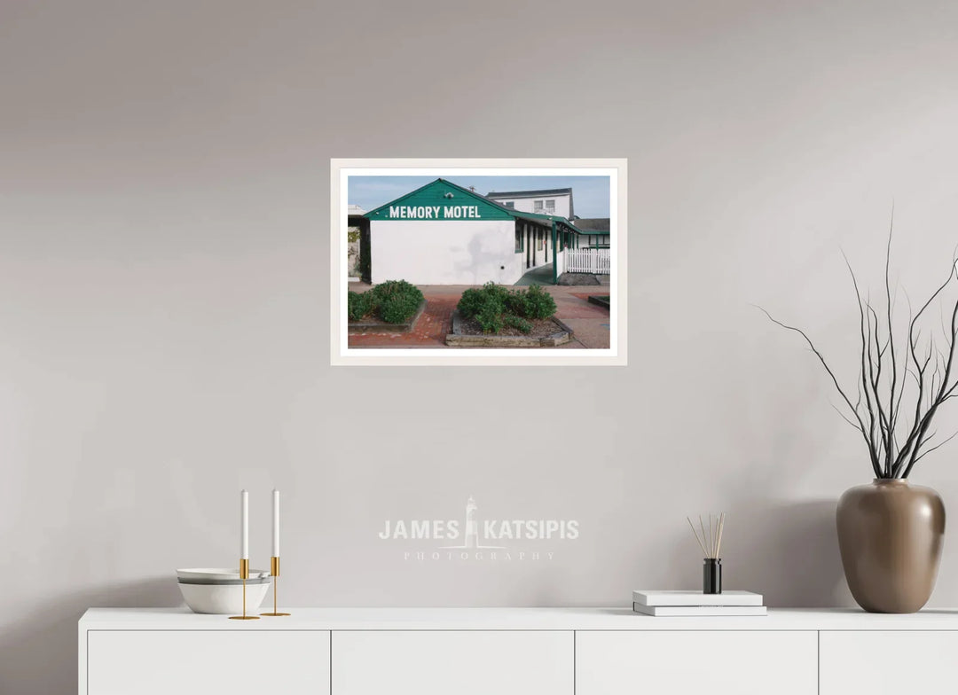 24 x 16″, Print with White Frame Memory Motel Summer