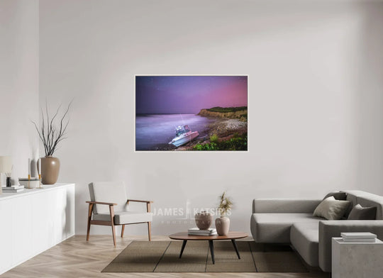 Acrylic With Maple White Frame, 60 x 40″ Midnight Mash