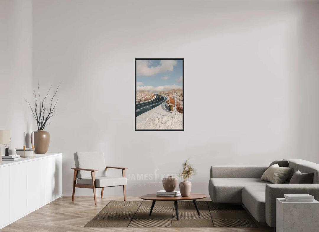 30 x 45″, Black Frame Over The Hill