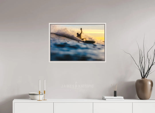 Acrylic With Maple White Frame, 30 x 20″ Phantom Surf